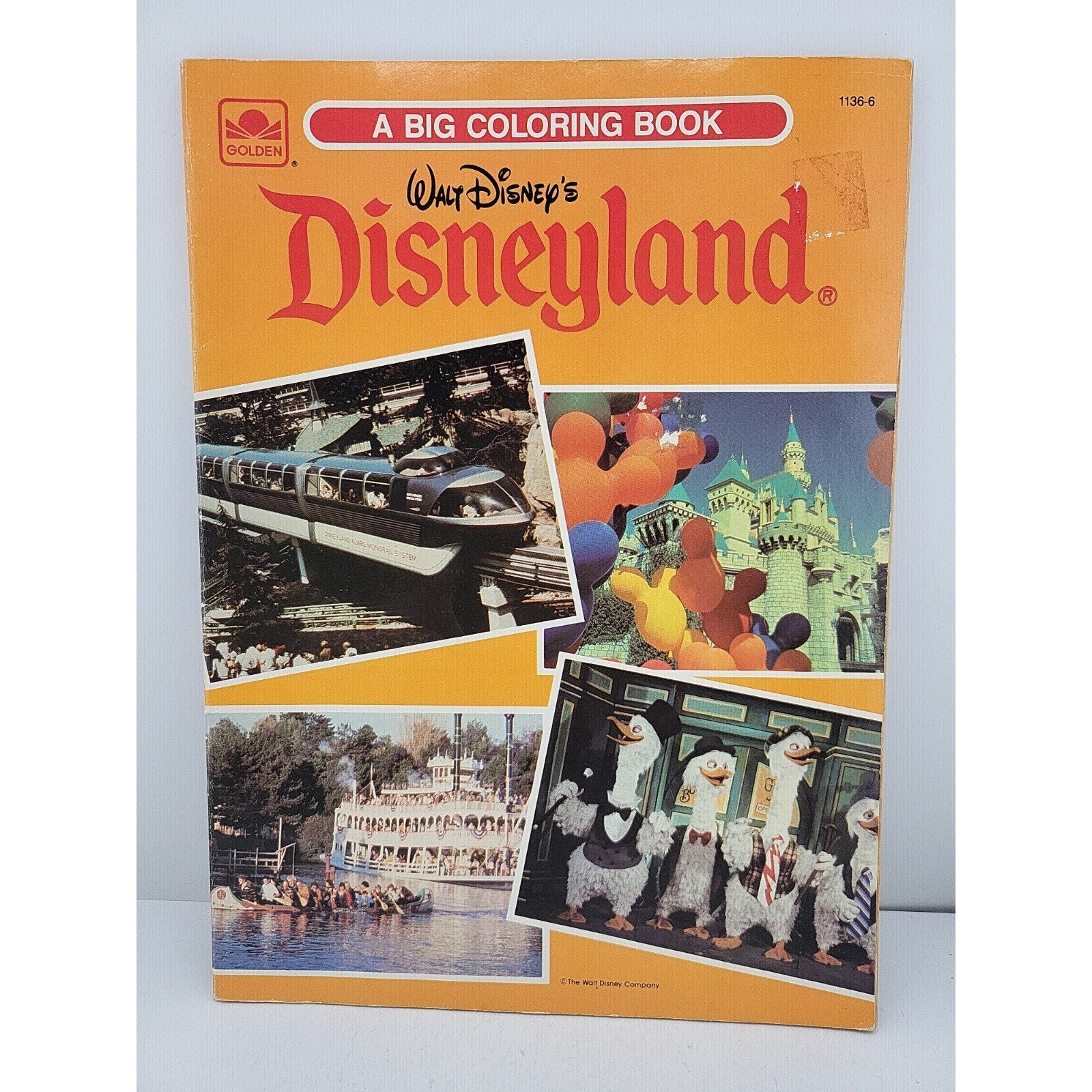 1983 Walt Disney's Disneyland Big Coloring Book - Golden Publishing