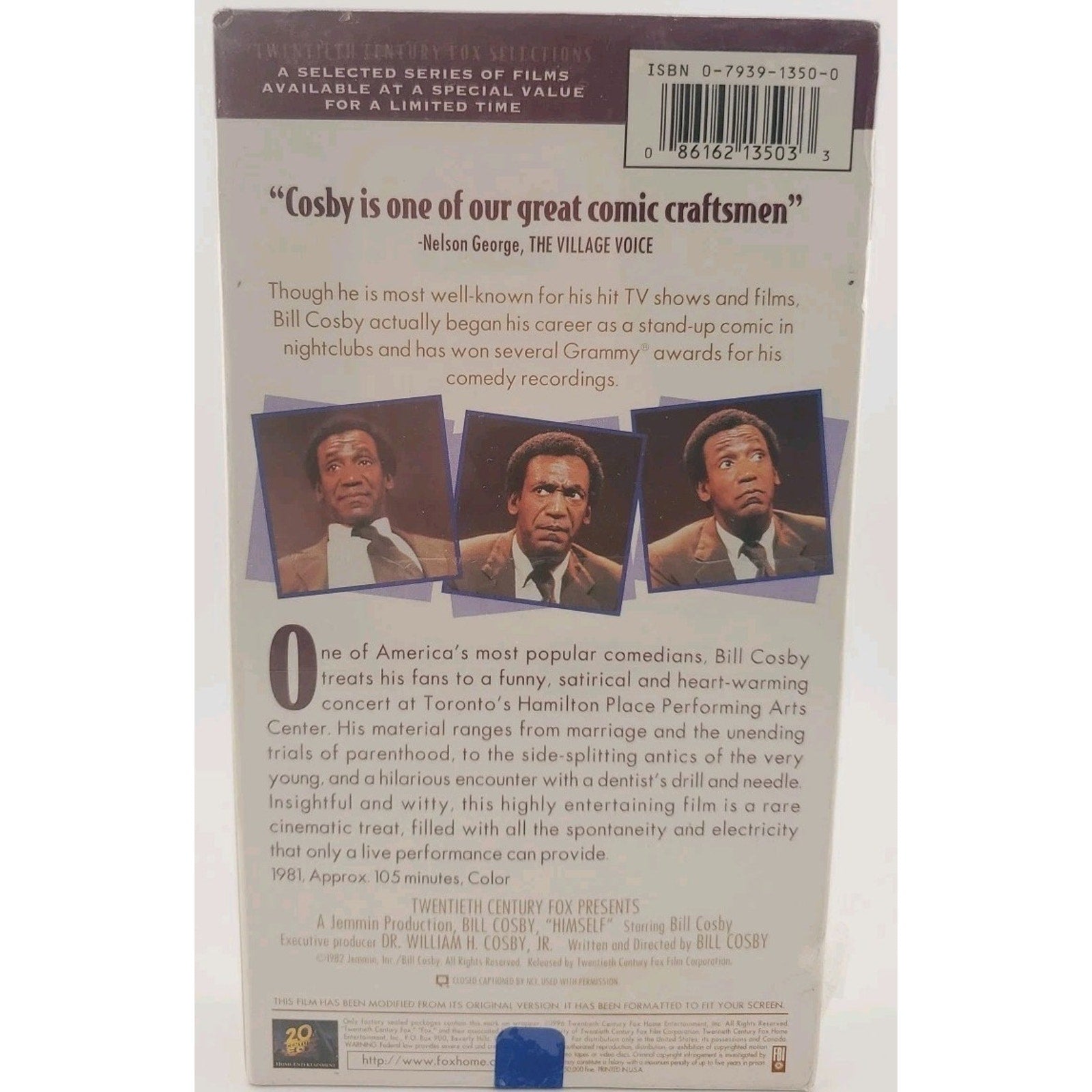 Bill Cosby - Himself (VHS, 1996) *Brand New*