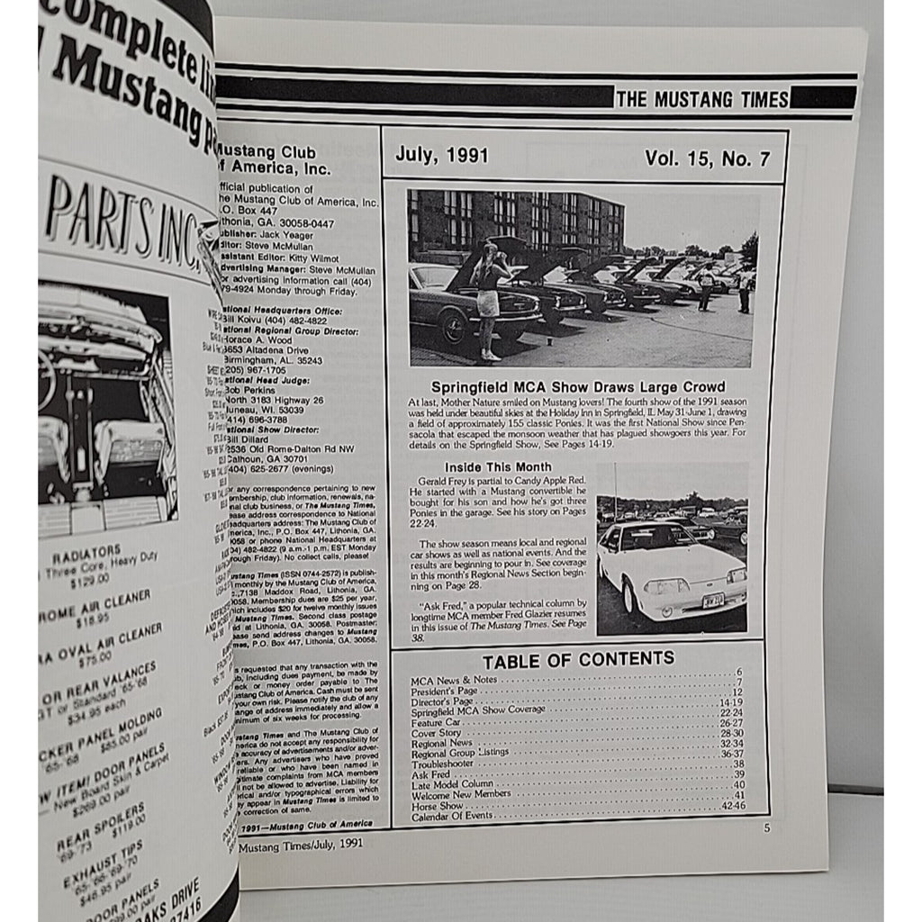 Mustang Times July 1991 Magazine