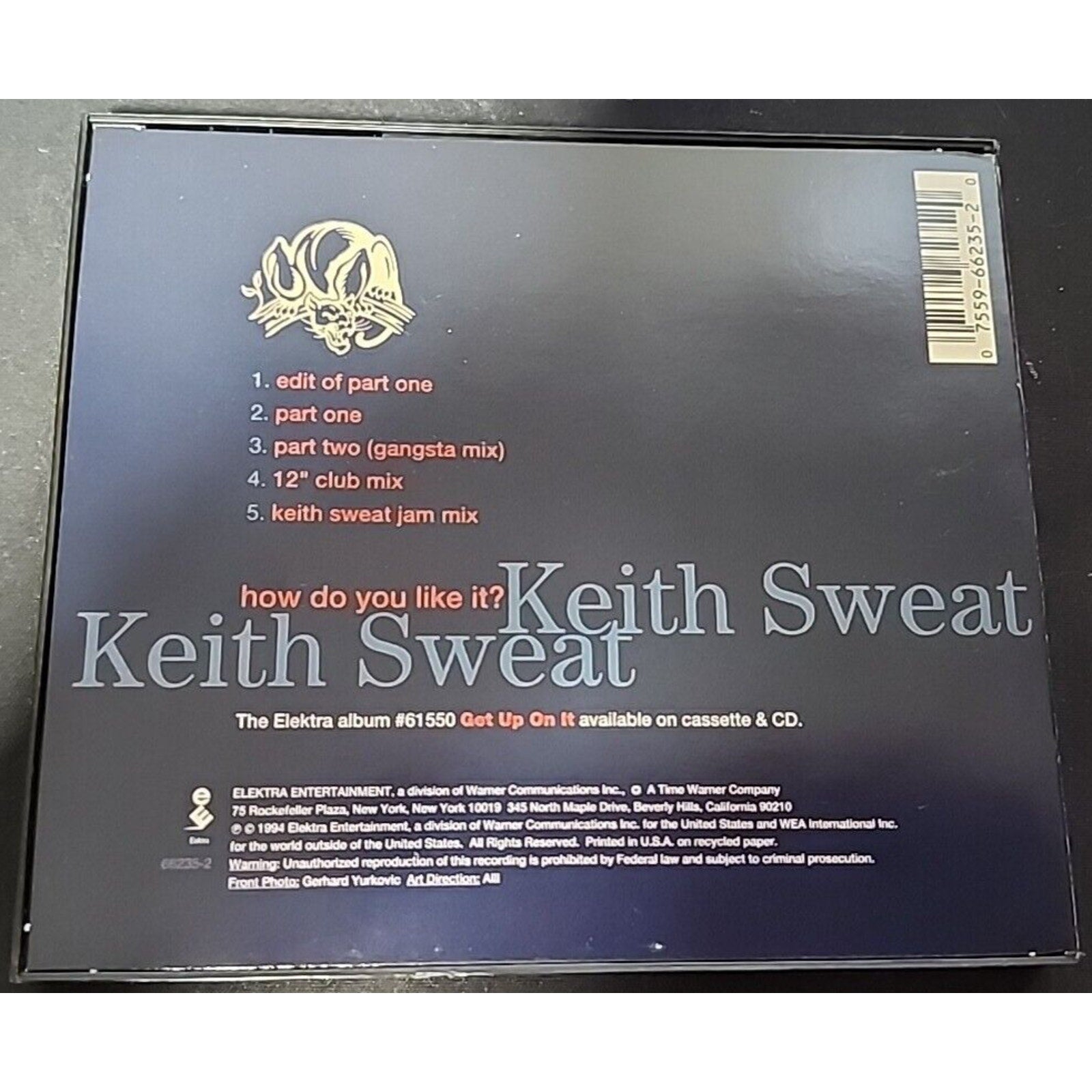 How Do You Like It? [Maxi Single] by Keith Sweat (CD, Mar-1994, Elektra (Label))