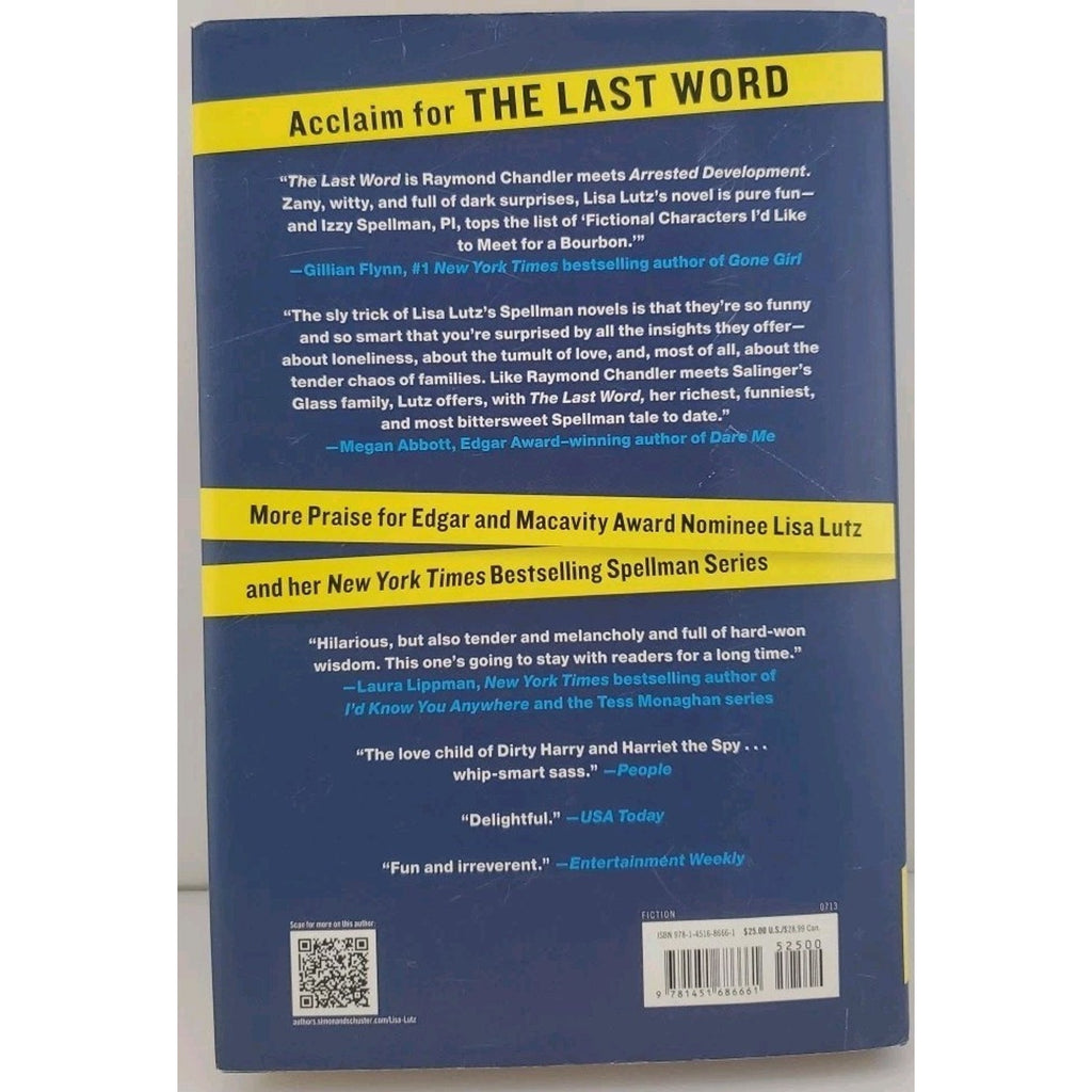 Last Word : A Spellman Novel by Lisa Lutz (2013, Hardcover)