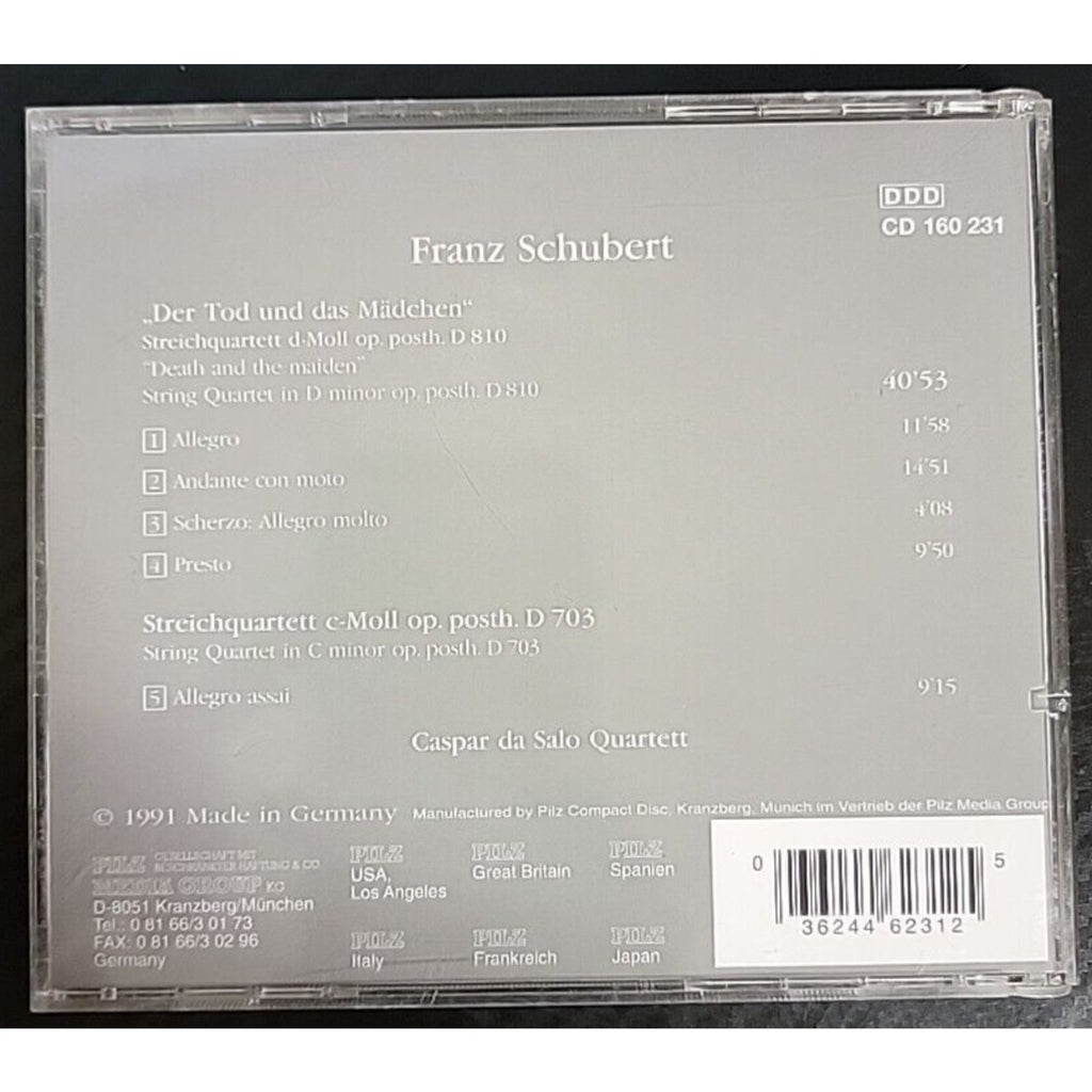 Schubert - Der Tod Und Das Madchen (CD)