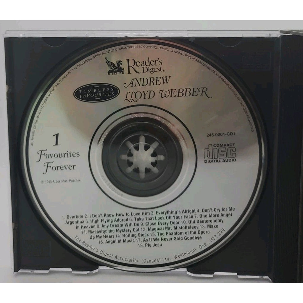Andrew Lloyd Webber Timeless Favorites Reader's Digest 3-CD
