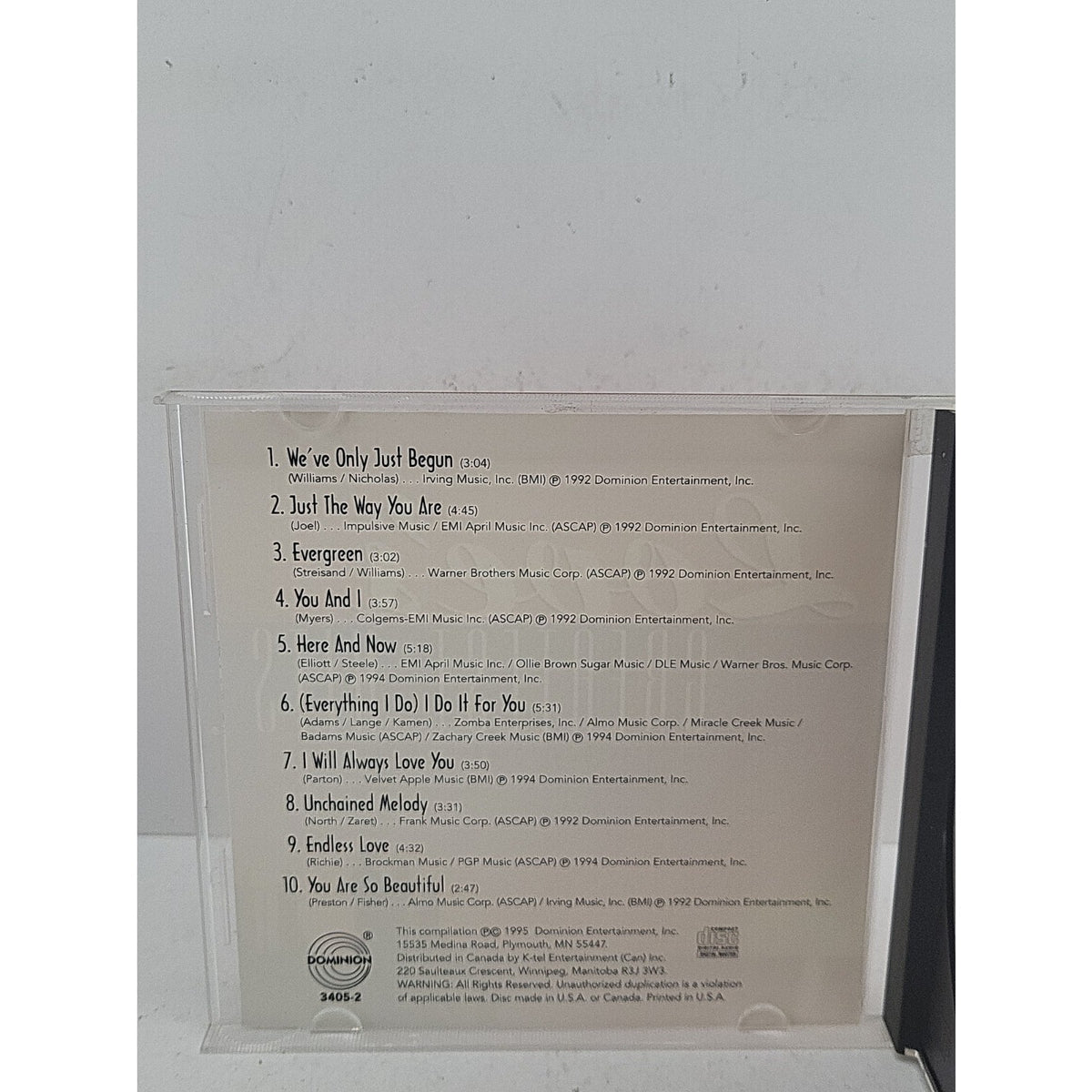 Love's Greatest Hits [K-Tel] by The Starsound Orchestra & Singers (CD, Apr-1995,