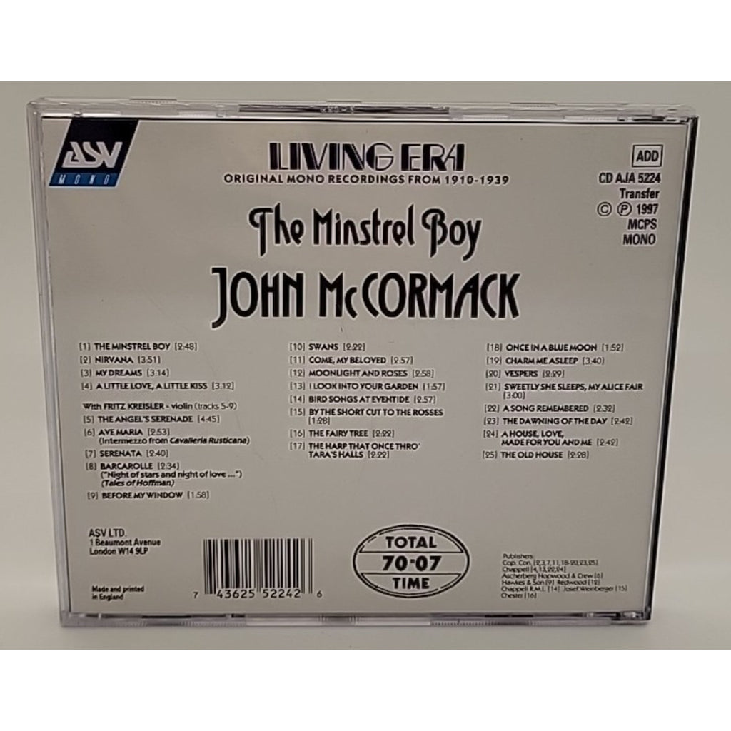 Minstrel Boy by John Mccormack (CD, 1997)