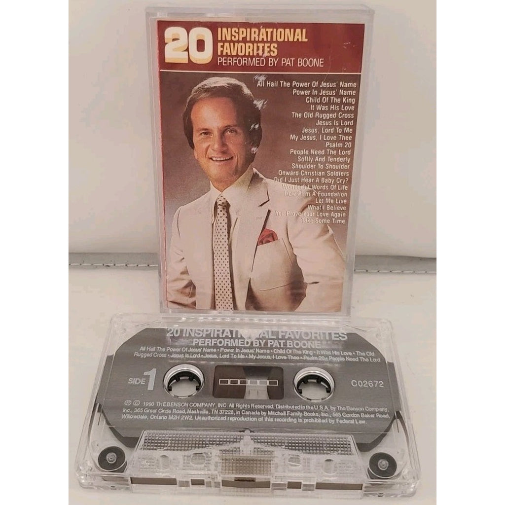 Pat Boone 20 Inspirational Favorites 1990 Produced By Greg Nelson (Cassette)
