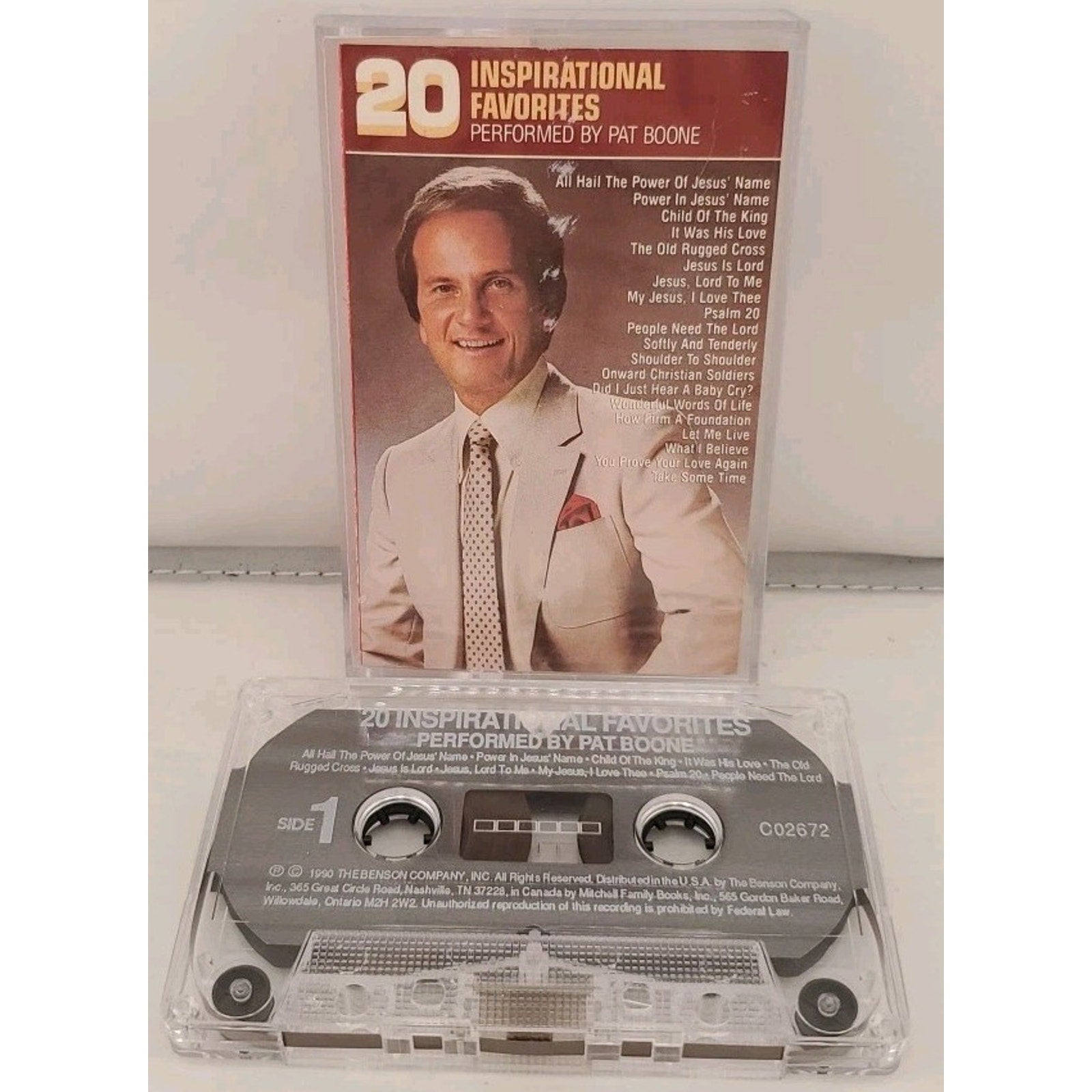 Pat Boone 20 Inspirational Favorites 1990 Produced By Greg Nelson (Cassette)