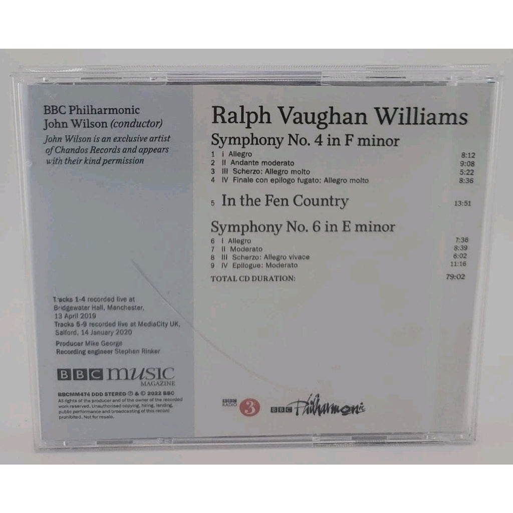 Vaughan Williams: Symphonies Nos 4 & 6 (CD)