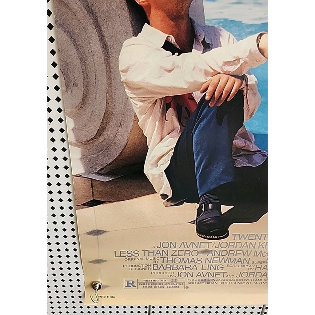 1987 Less Than Zero Original Movie Poster 27” X 41” One Sheet Robert Downey Jr