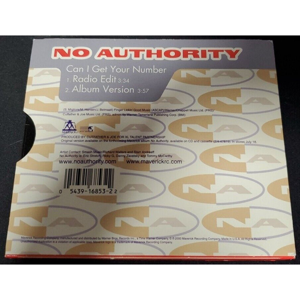 Can I Get Your Number - Music CD - No Authority - 2000-06-20 - Maverick