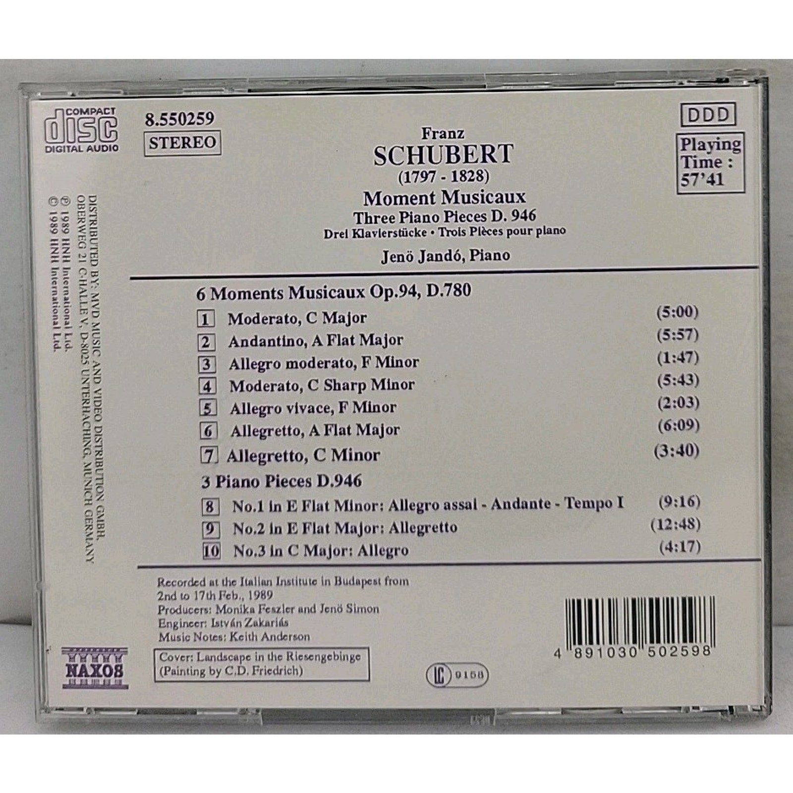 Schubert: Moments Musicaux - CD