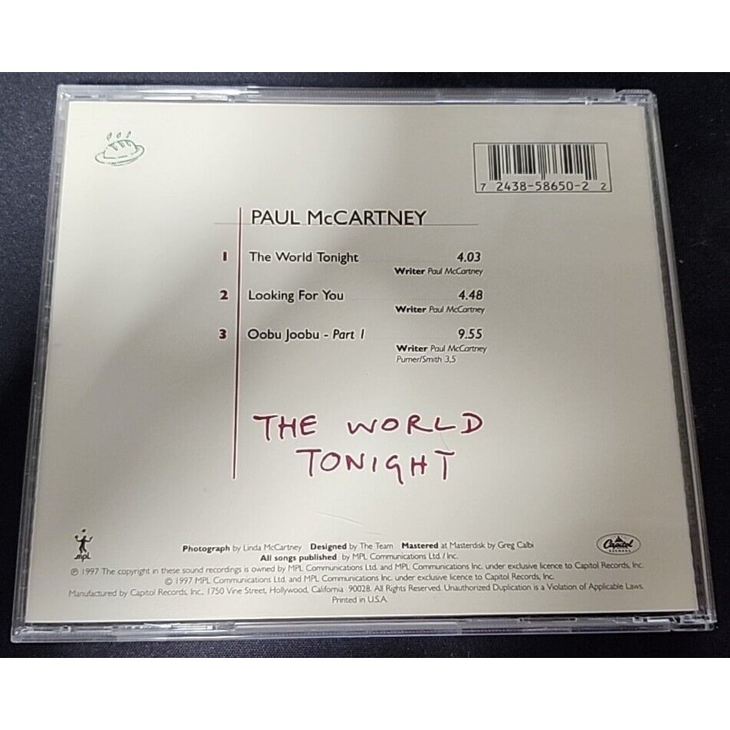 The World Tonight [Single] by Paul McCartney (CD, May-1997, Capitol/EMI Records)