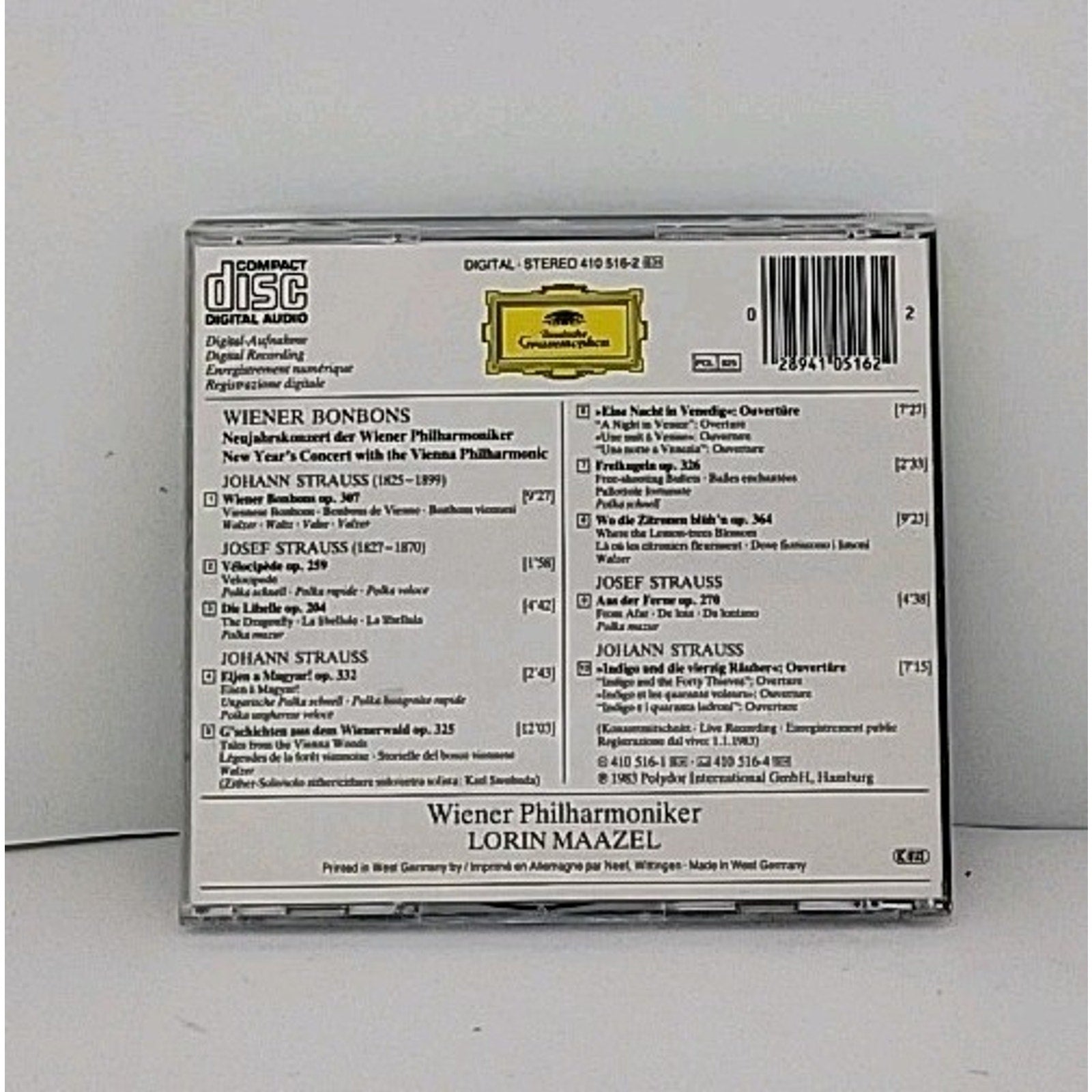 Wiener Bonbons New Year's Concert 1983 Wiener Philharmoniker Lorin Maazel CD