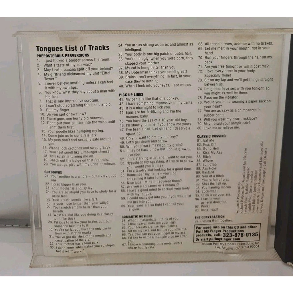 Cuss Like A Native Tongues (CD 2000) English to French 99 Tracks of Party Fun
