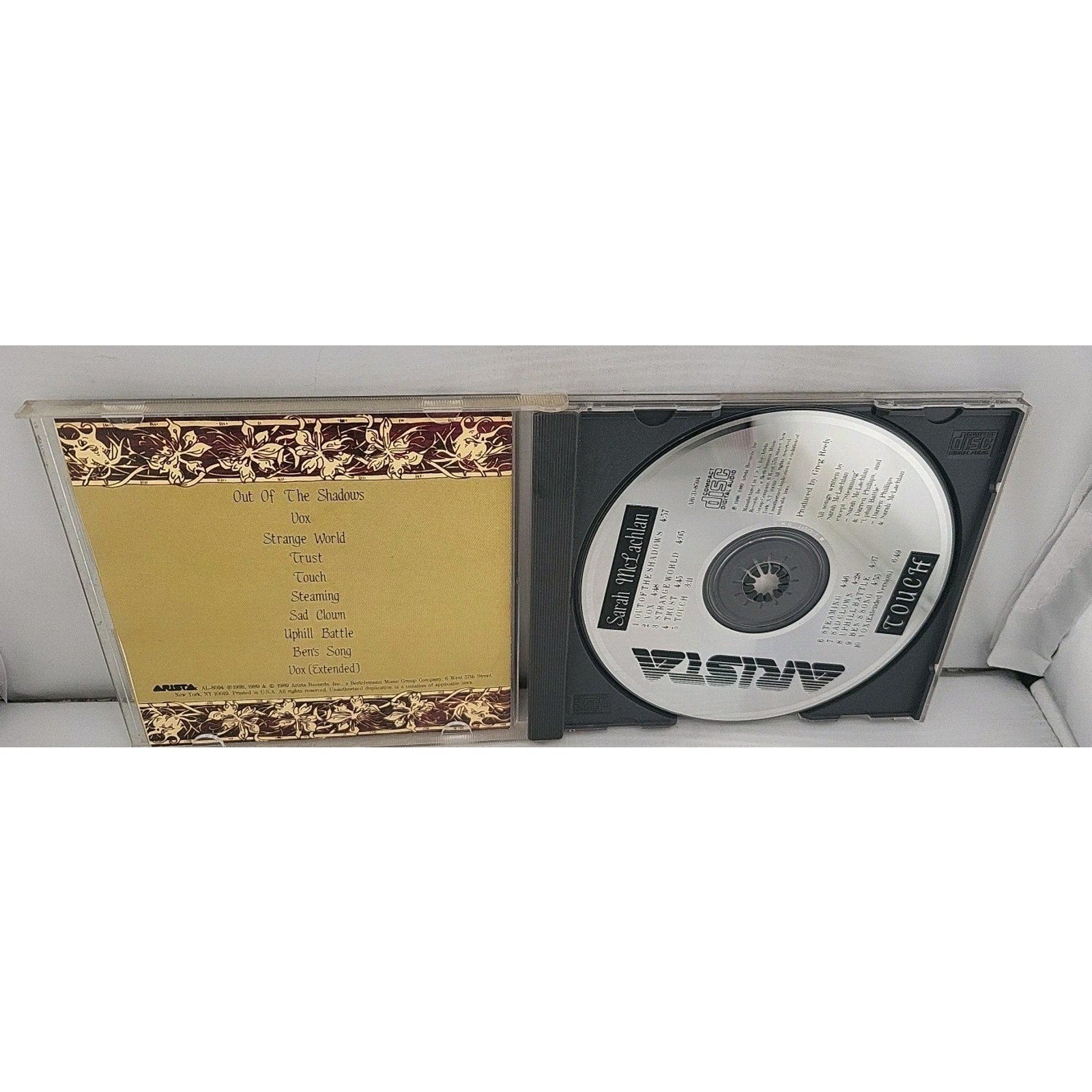 Touch by Sarah McLachlan (CD, Apr-1989, Arista)