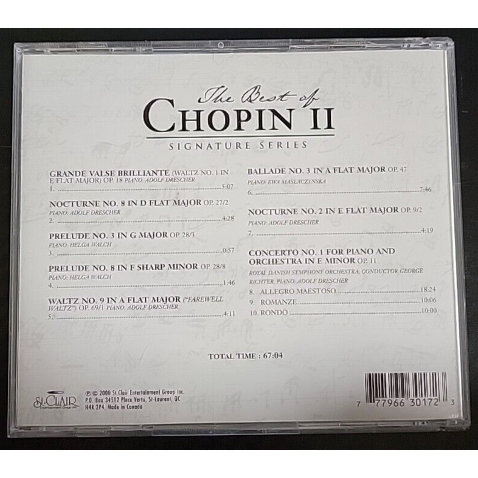 Best of Chopin Vol.2 (CD, Mar-2000, St. Clair)