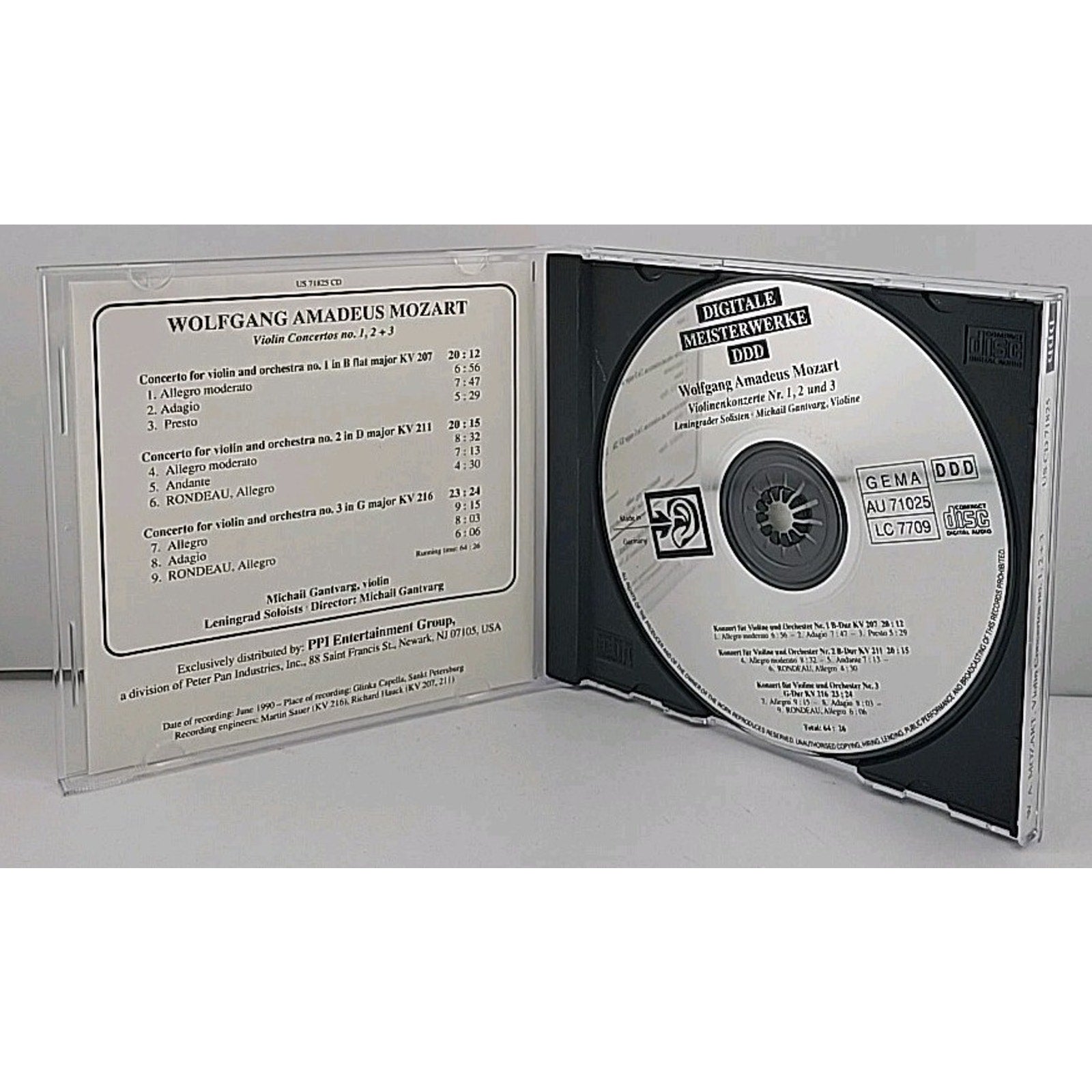 Mozart: Violin Concertos no. 1, 2 + 3 / Michail Gantvarg by Michail Gantvarg (CD