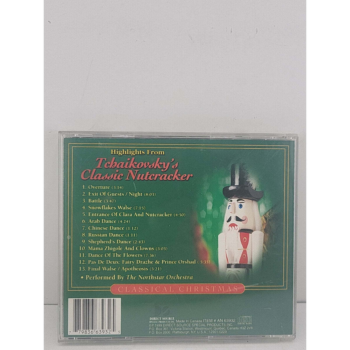 Classical Christmas Music CD From Tchaikovsky's Classic Nutcracker