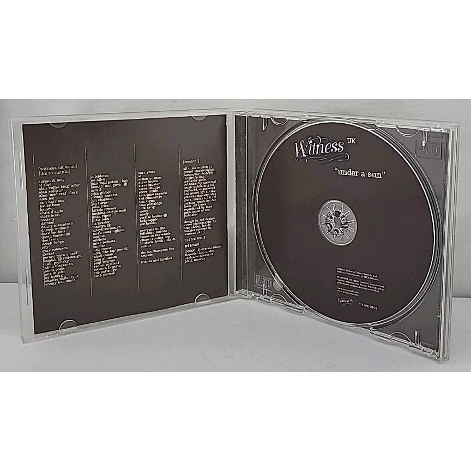 Under a Sun by Witness Uk (CD, 2001)