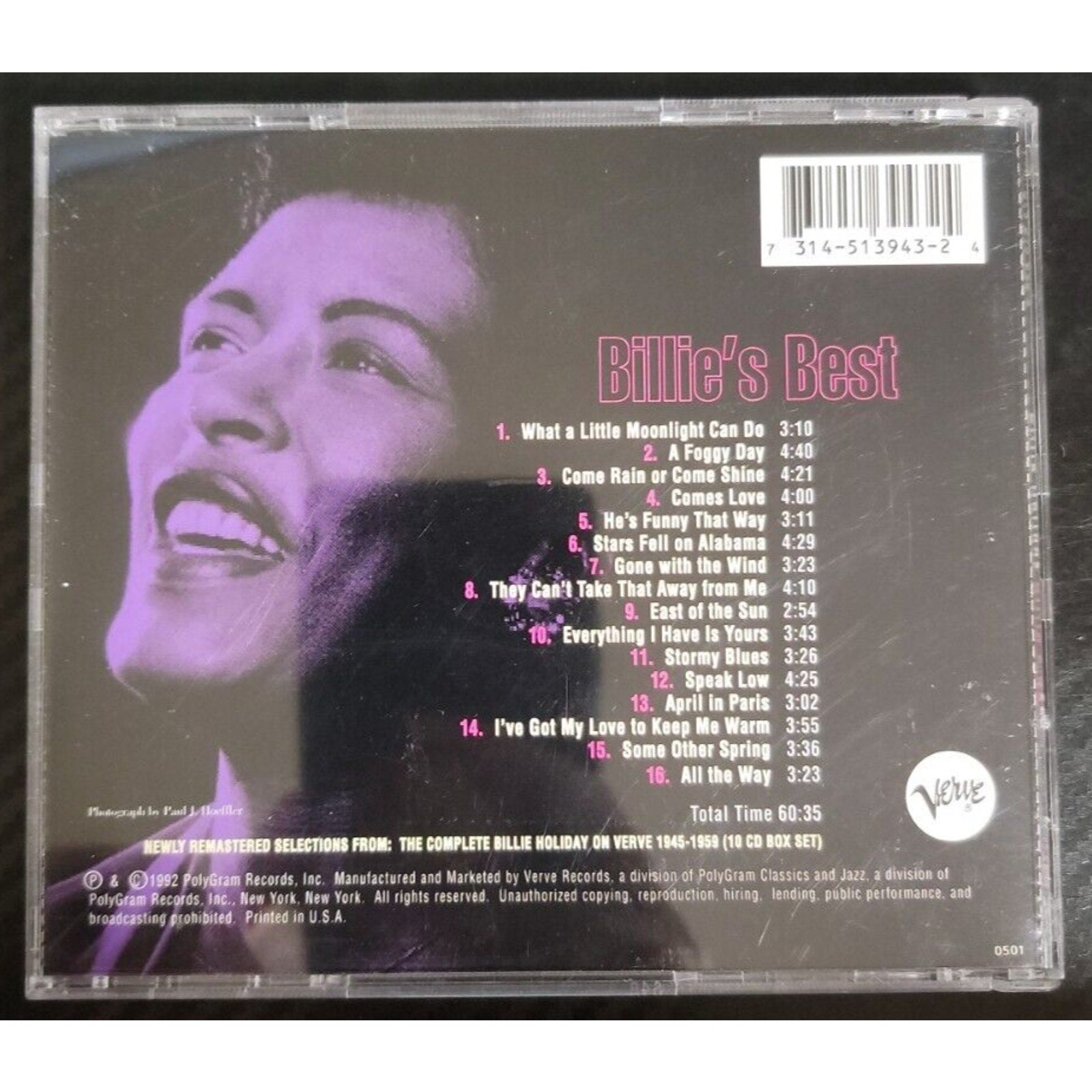 Billie Holiday: Billies Best (CD, 1992)