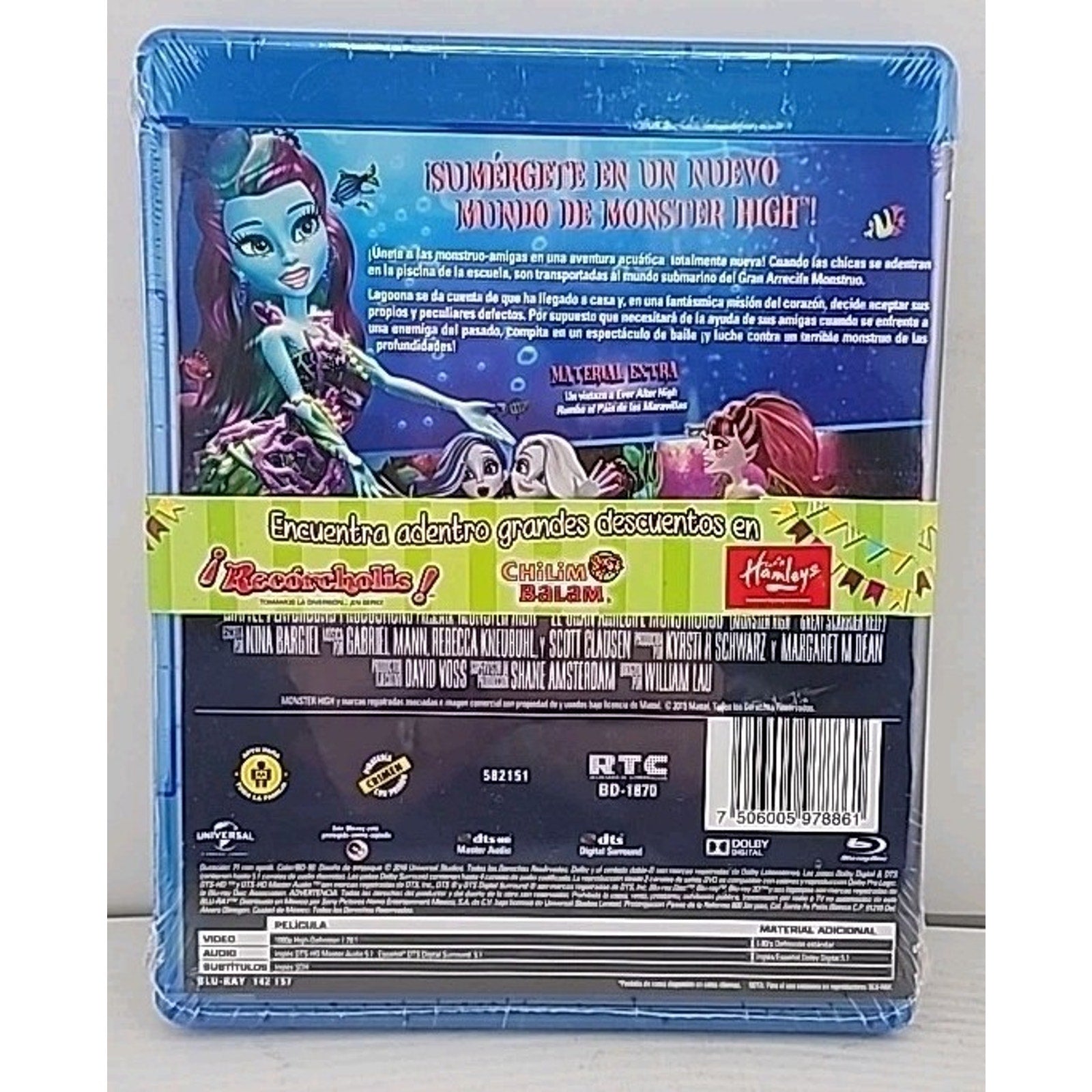 Monster High El Gran Arrecife Monstruoso (Great Scarrier Reef) (Blu-ray) *NEW*