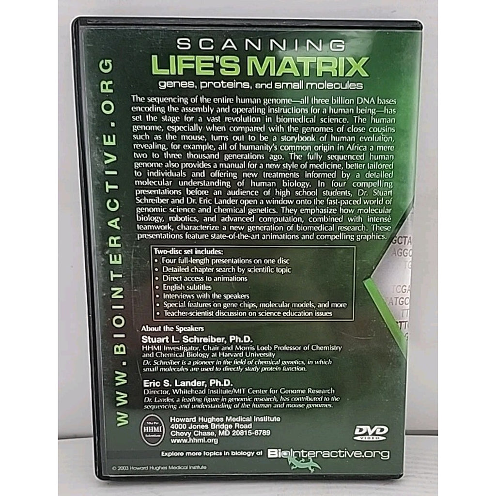 Scanning Life's Matrix: Genes, Proteins and Small Molecules Disc 1 Only
