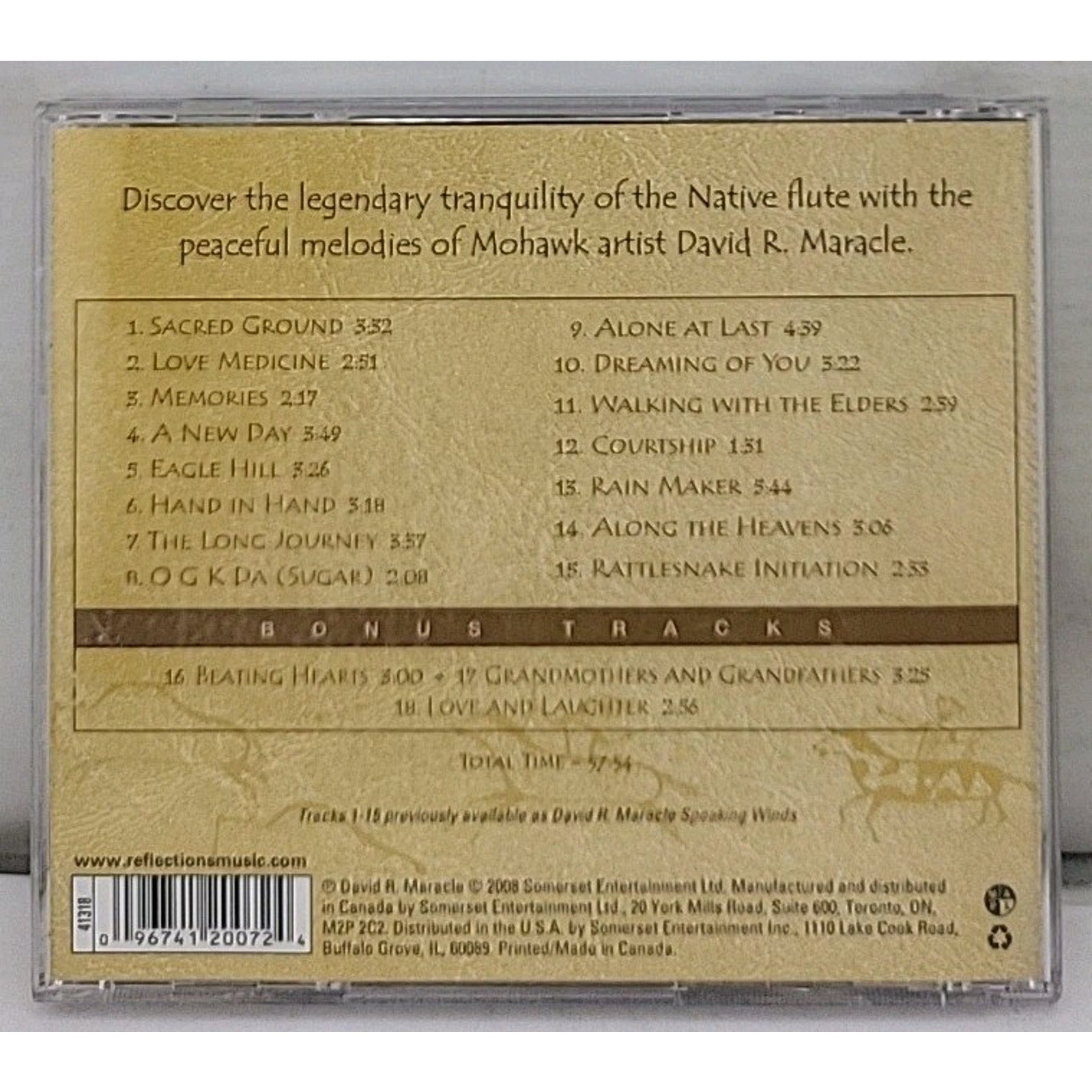 Spirit Flutes: The Gold Collection by David R. Maracle (CD, 2008, Reflections)
