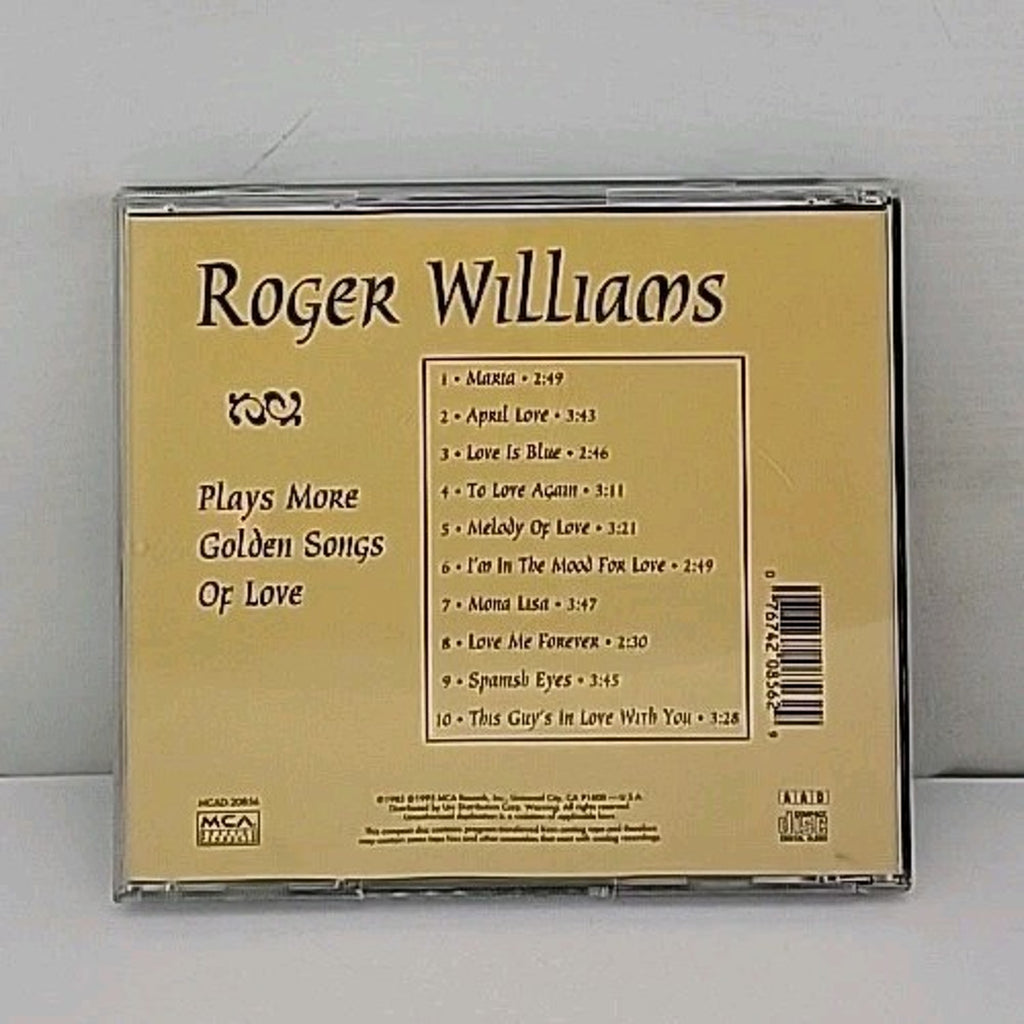 Plays more Golden Songs of Lov by Roger Williams (CD, 1995)