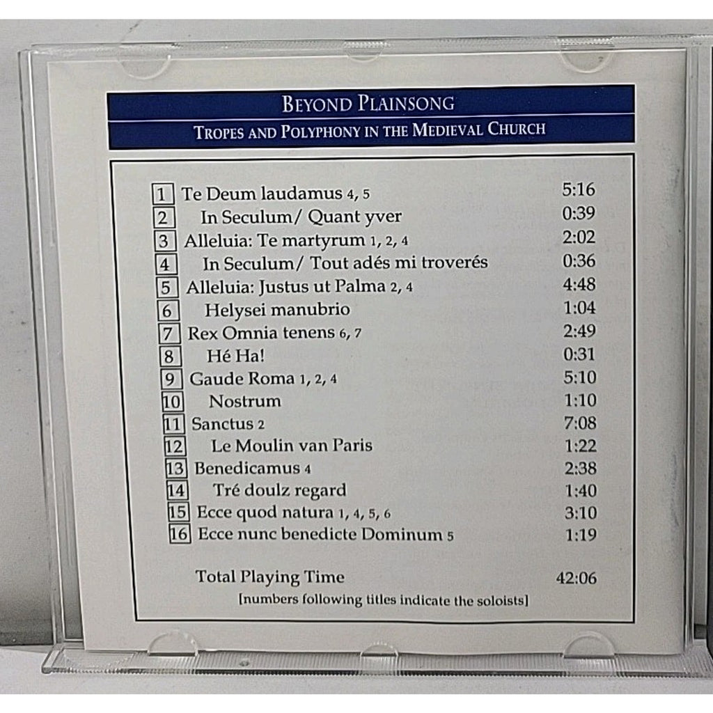 Beyond Plainsong by Various (CD, 1995)