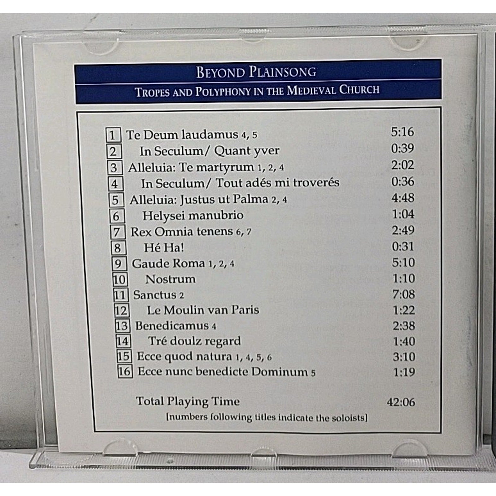 Beyond Plainsong by Various (CD, 1995)