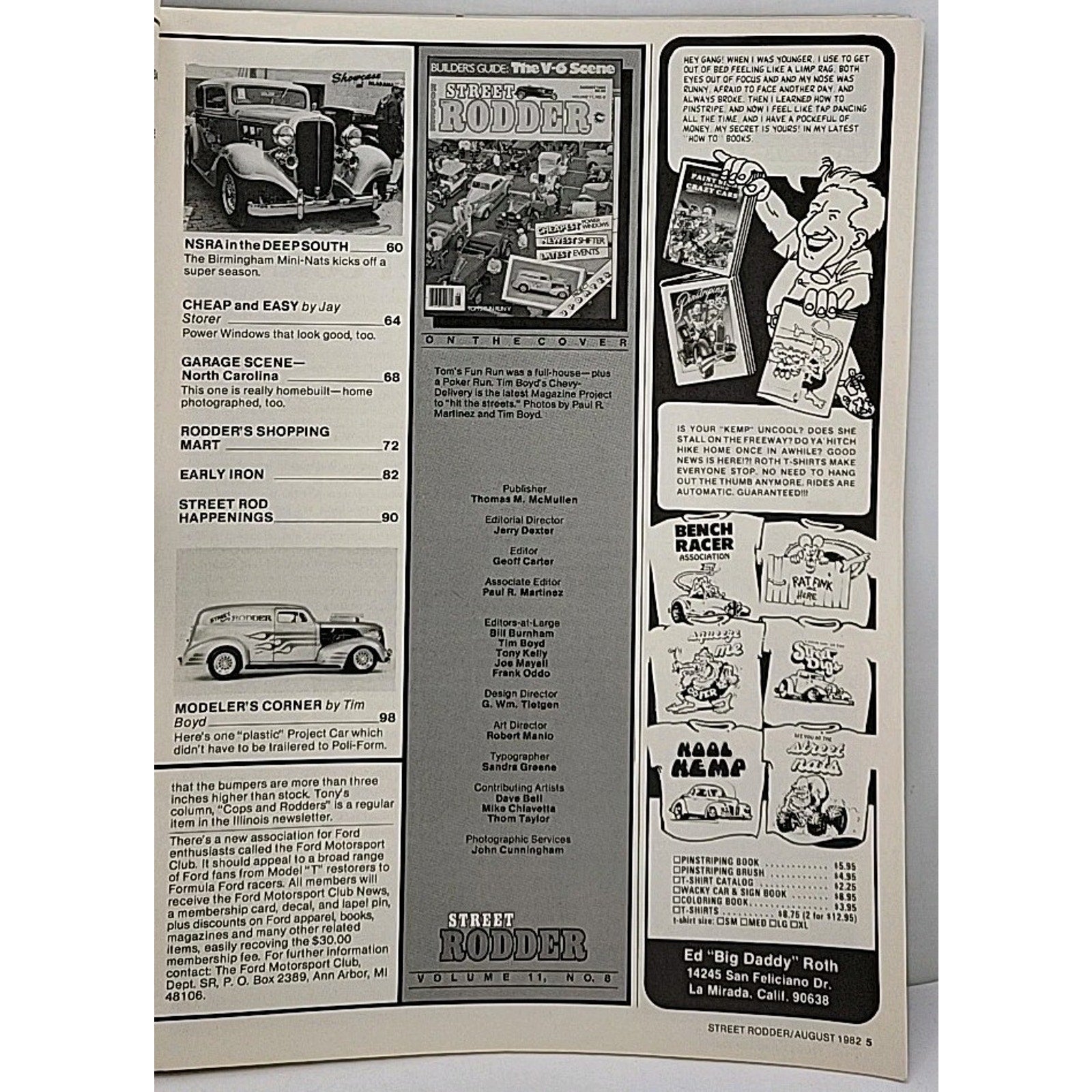 Street Rodder Magazine August 1982 Volume 11 No. 8