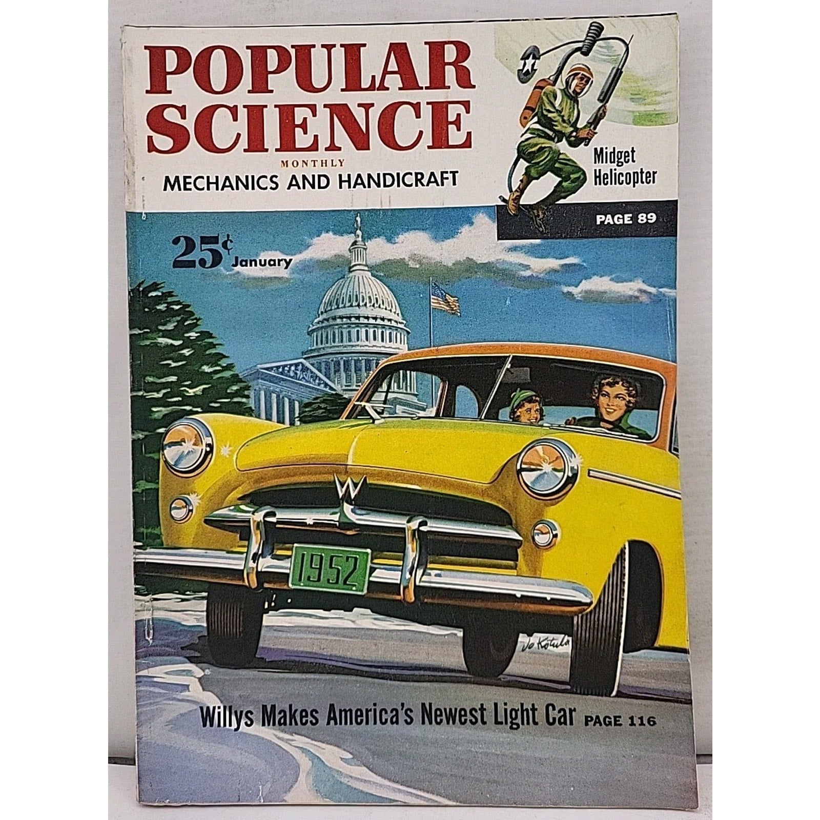 Popular Science Monthly Mechanics And Handicraft - January 1952 - Vol.160 No.1
