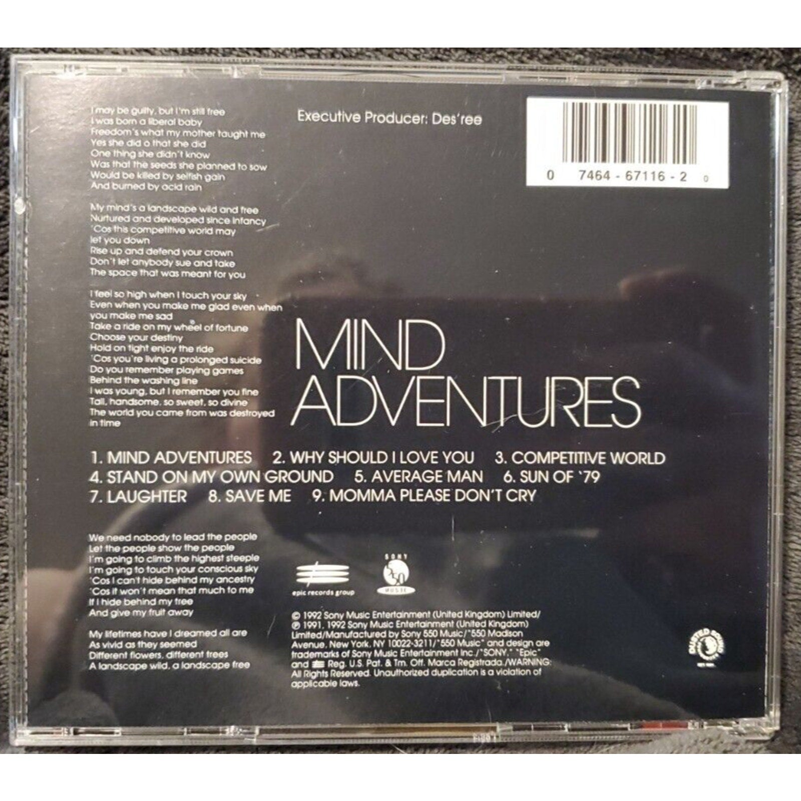 Mind Adventures by Des'ree (CD)
