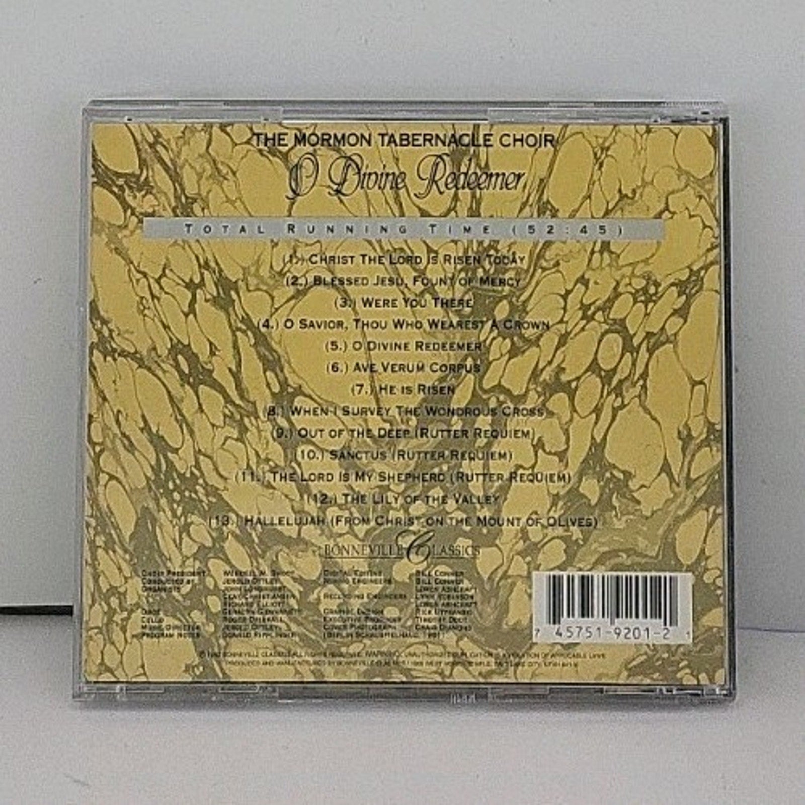 The Mormon Tabernacle Choir: O Divine Redeemer (CD, Feb-1999)