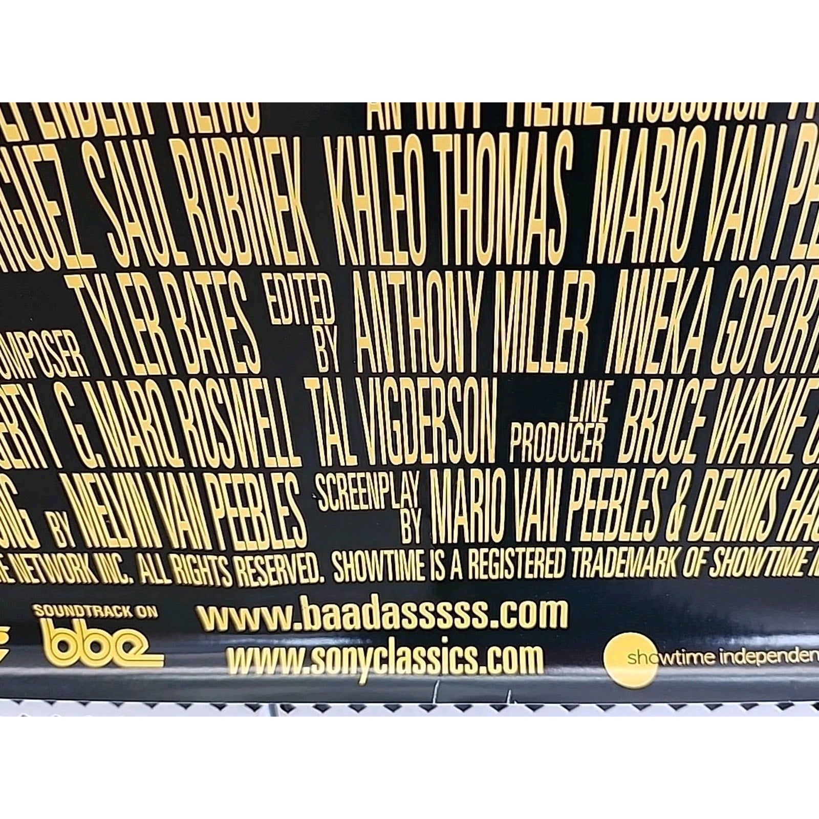 BAADASSSSS! Original 2003 One-Sheet - Mario Van Peebles, Nia Movie Poster 27x40