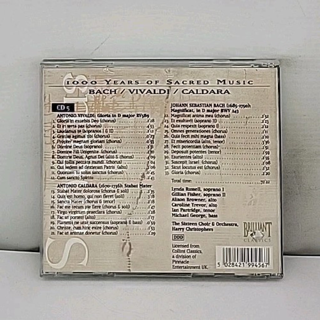 Sanctus, 1000 Years of Sacred Music: Bach/Vivaldi/Caldara (CD 5)