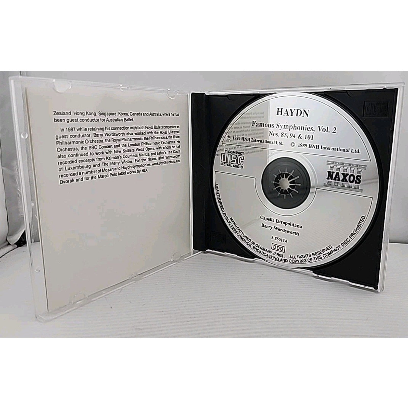 Haydn Famous Symphonies Vol. 2 CD Naxos Barry Wordsworth
