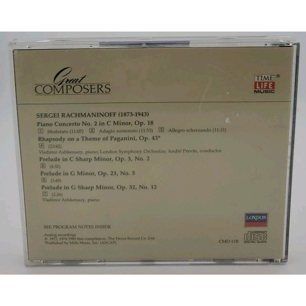 Rachmaninoff Great Composers (CD)