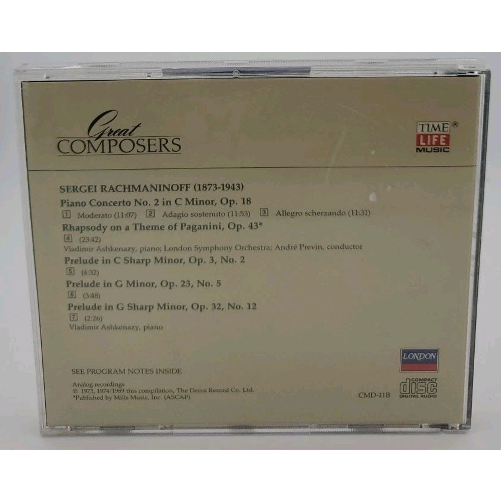 Rachmaninoff Great Composers (CD)