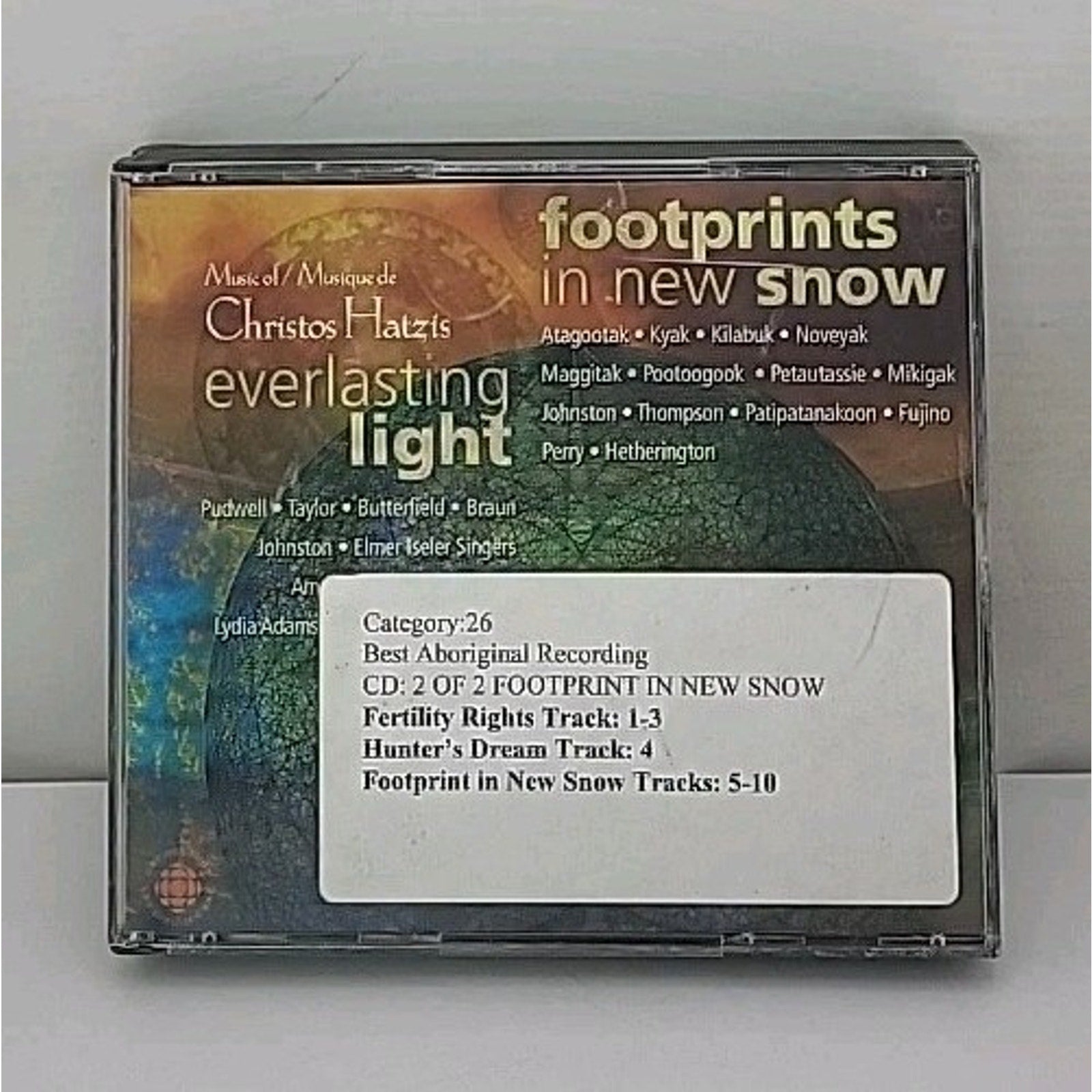 Everlasting Light / Footprints in the Snow by Christos Hatzis (CD, 2003)