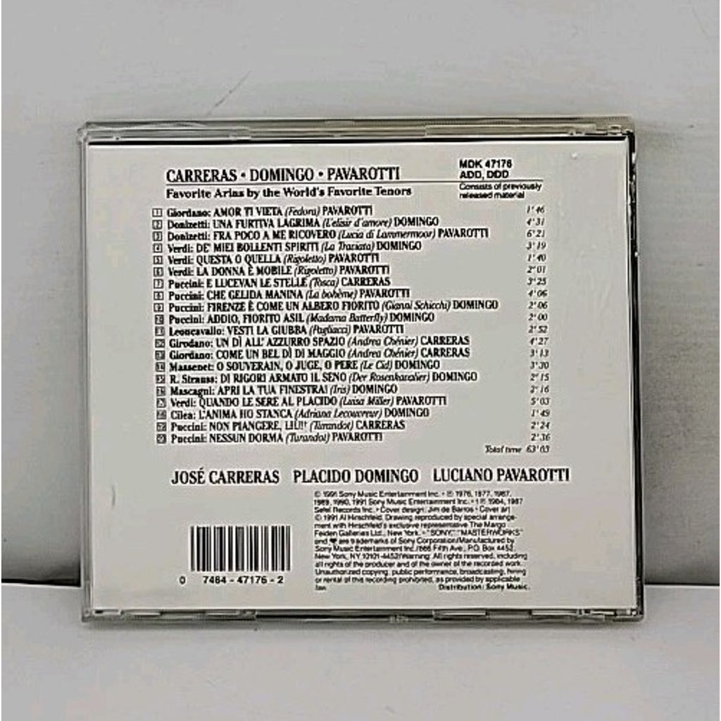 Favorite Arias by the World's Favorite Tenors by José Carreras (CD, 1991)