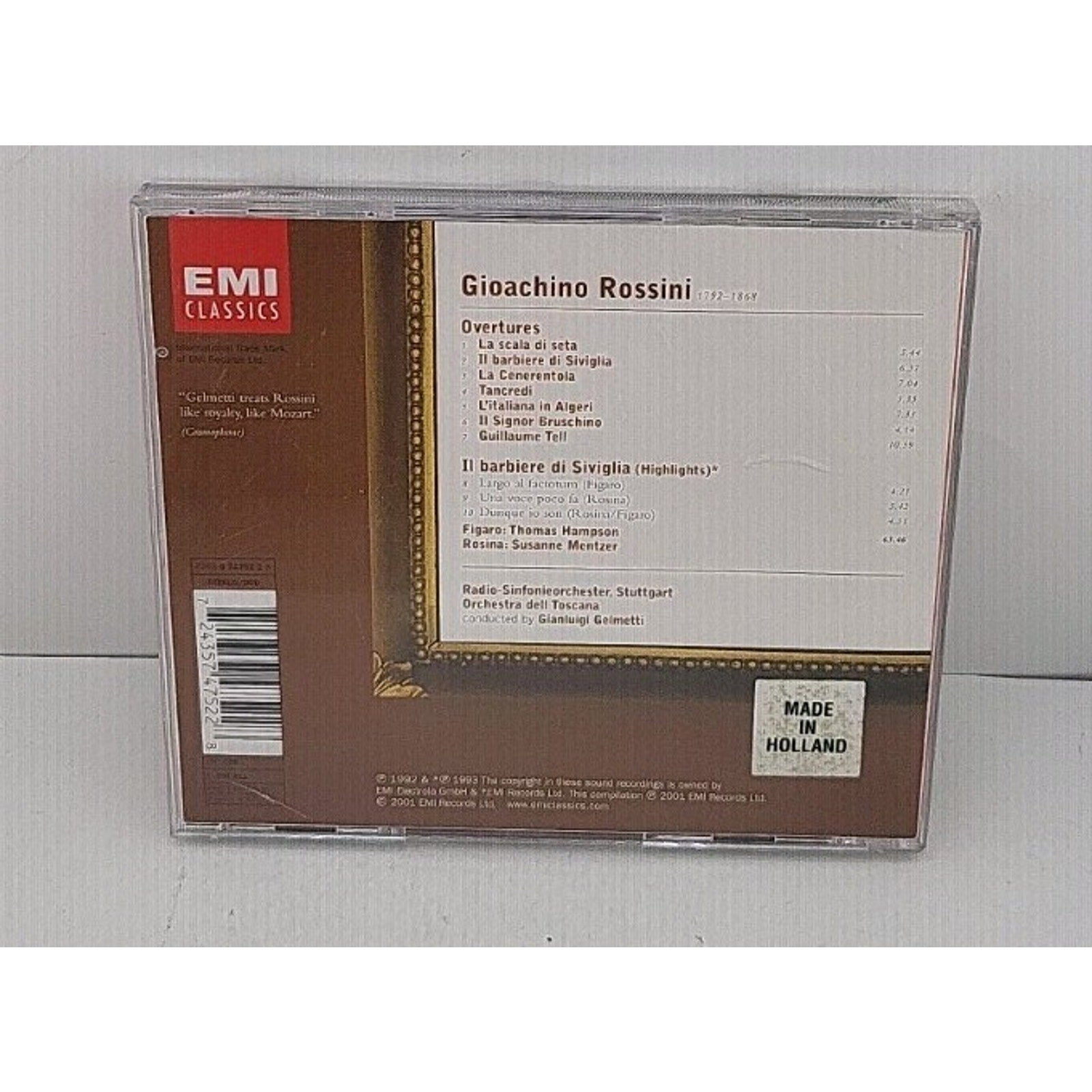 Barbiere Di Siviglia-Hlts/Scala De Seta Ov/& by G. Rossini (CD, 2002)