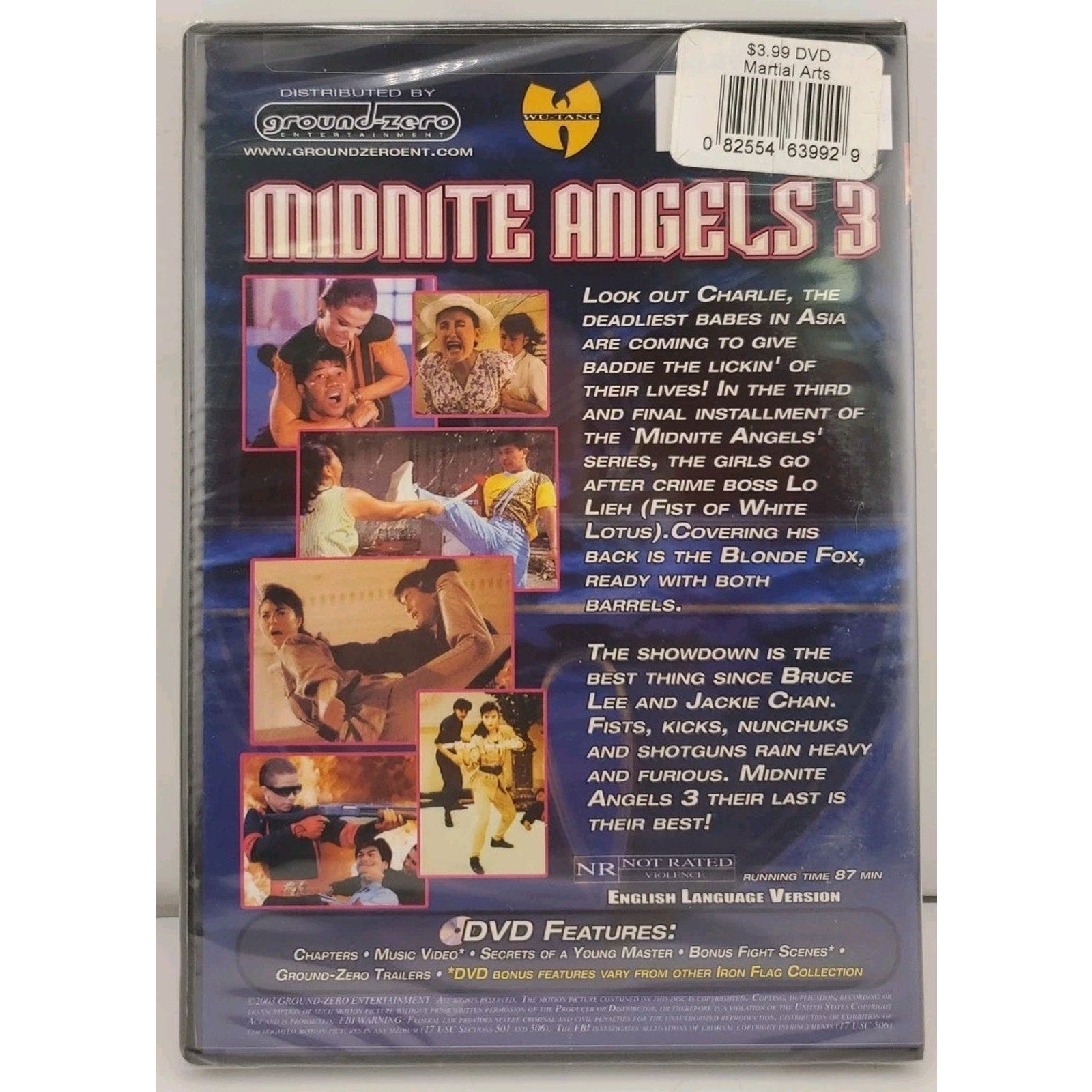 Midnite Angels (DVD, 2003, Wu-Tang/Iron Flag Collection) *Brand New*