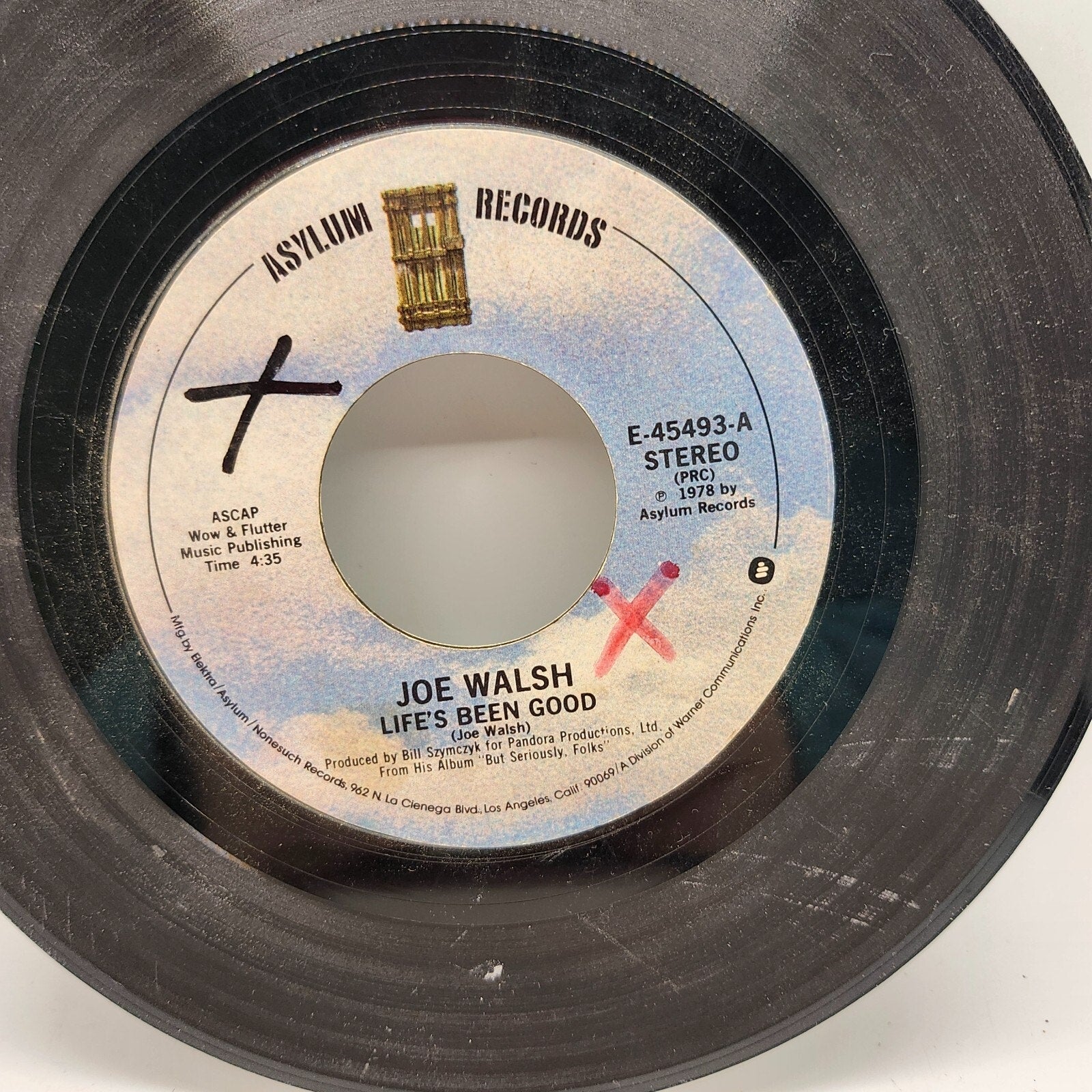 Theme from Boat Weirdos / Life's Been Good By Joe Walsh (Record) - E-45493