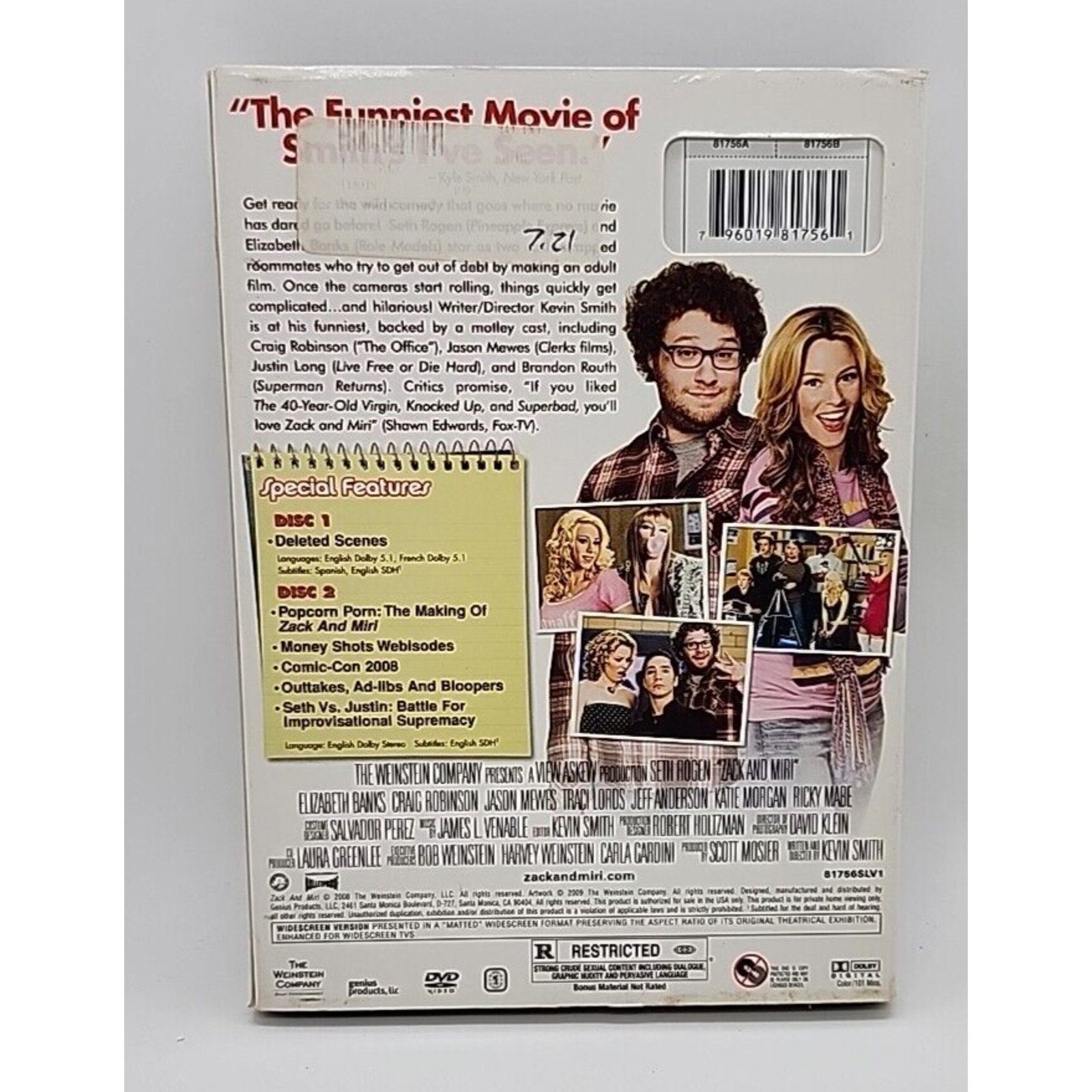 Zack and Miri Dvd (DVD)