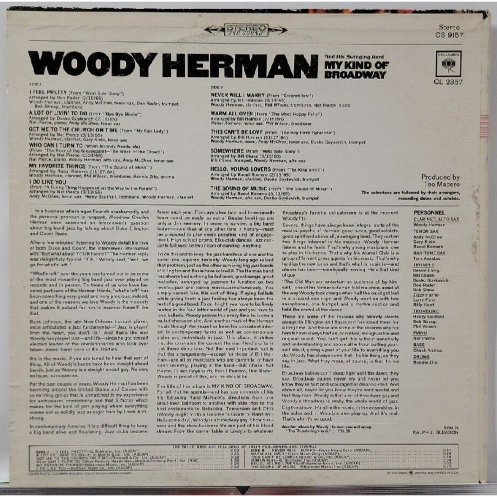 Woody Herman And His Swinging Herd - My Kind Of Broadway - A2023-011 (Record)