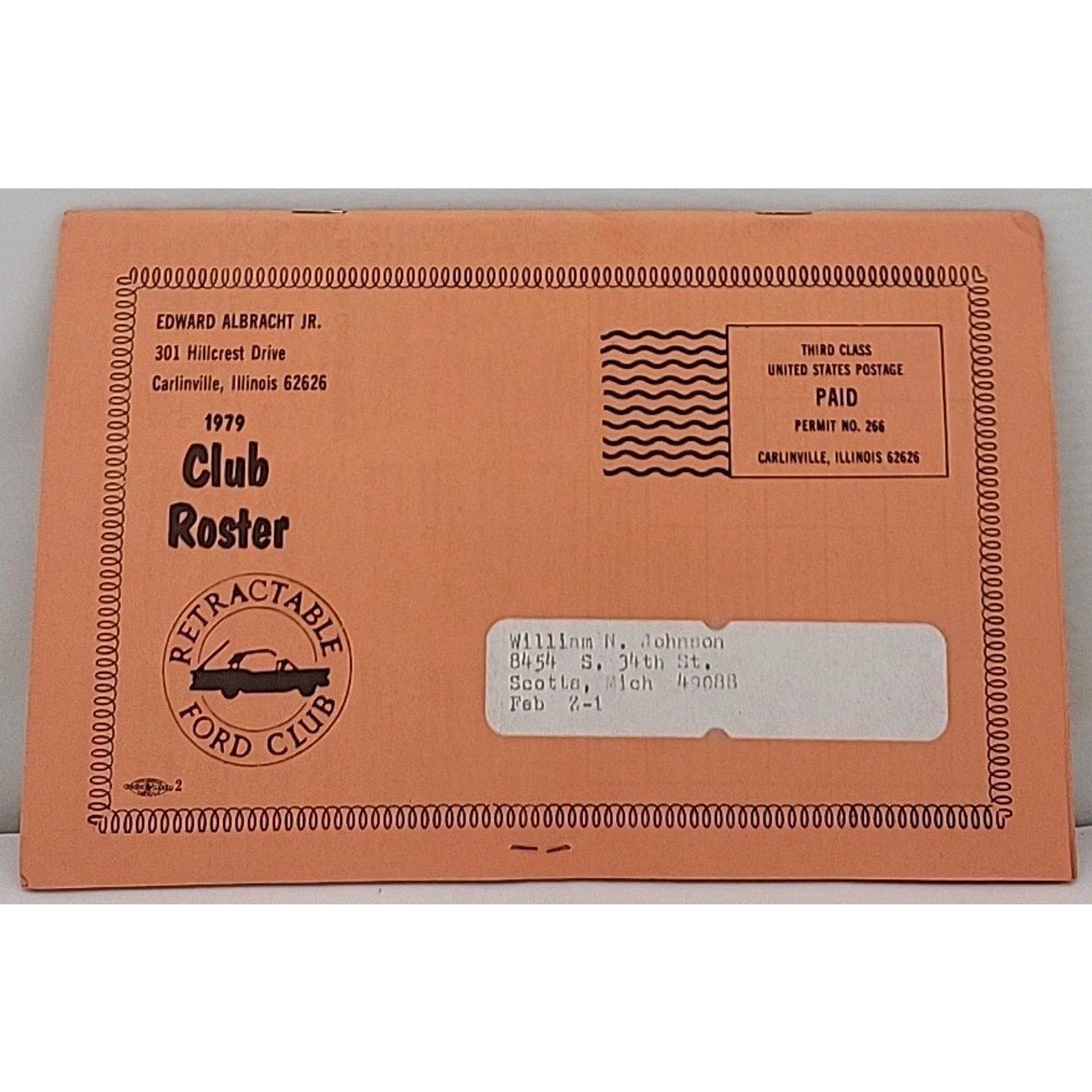 Retractable Ford Club - Club Roster 1979