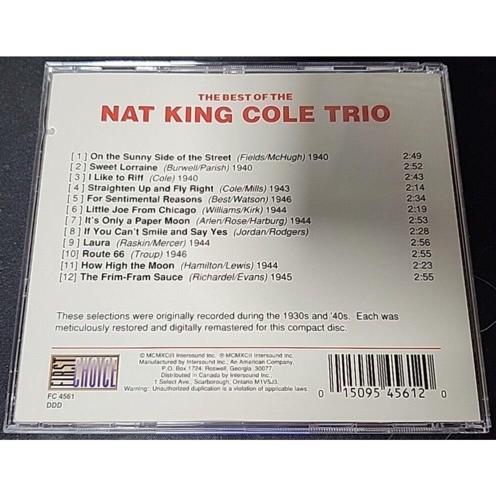 Best of the Nat Cole King Trio (CD)