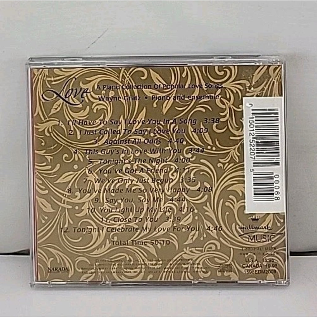 CD Love: A Piano Collection of Popular Love Songs - Music CD