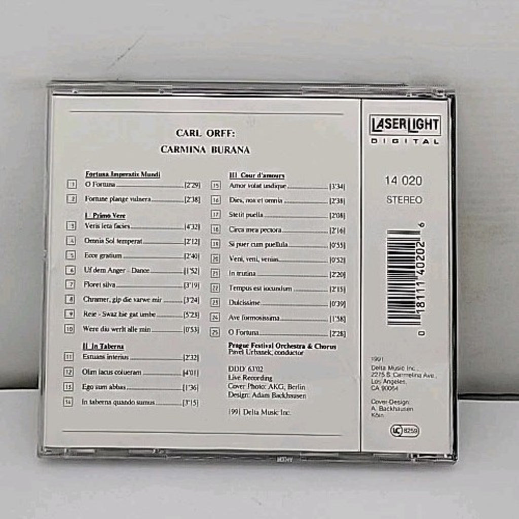 Carmina Burana by C. Orff (CD, 1991)